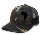 Roots Collection AFRICA Modern Trucker SnapBack Hat (Black Mesh) - BNVEED STYLE
