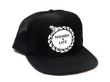 "MAMBA 4 LIFE"  Trucker Mesh Snapback! NEW! CUSTOM BLACK MAMBA LOGO!!! - BNVEED STYLE