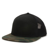 7 Panel Flat Bill Premium Snapback Hat - BNVEED STYLE
