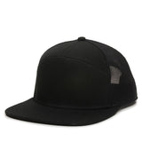 7 Panel Flat Bill Premium Snapback Hat - BNVEED STYLE
