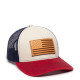 Americana U.S. Flag (Leather Patch) Premium Snapback Hat - BNVEED STYLE