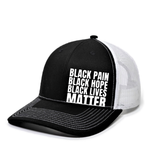 BLACK PAIN, HOPE, LIVES Matter Premium Snapback Hat - BNVEED STYLE