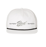 "BAD" Barbwire White/Black Rope Snapback Low Profile Hat! NEW DESIGN!!! - BNVEED STYLE