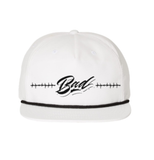 "BAD" Barbwire White/Black Rope Snapback Low Profile Hat! NEW DESIGN!!! - BNVEED STYLE