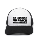 NO Justice NO Peace NO RACIST Police Snapback Hat - BNVEED STYLE