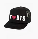 I Heart LOVE (Glitter Blush) BTS Youth SnapBack Hat - BNVEED STYLE