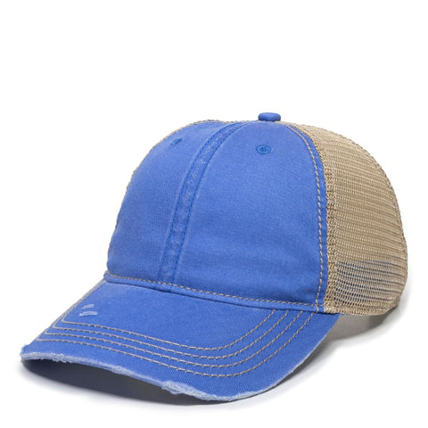 Heavy Distressed Tea-Glazed Mesh Premium Snapback Hat - BNVEED STYLE