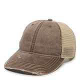 Heavy Distressed Tea-Glazed Mesh Premium Snapback Hat - BNVEED STYLE