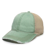 Heavy Distressed Tea-Glazed Mesh Premium Snapback Hat - BNVEED STYLE