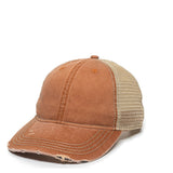 Heavy Distressed Tea-Glazed Mesh Premium Snapback Hat - BNVEED STYLE
