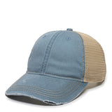 Heavy Distressed Tea-Glazed Mesh Premium Snapback Hat - BNVEED STYLE