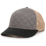 Quilted Twill Designer Mesh Snapback Hat - BNVEED STYLE