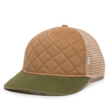 Quilted Twill Designer Mesh Snapback Hat - BNVEED STYLE