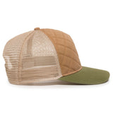 Quilted Twill Designer Mesh Snapback Hat - BNVEED STYLE