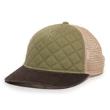 Quilted Twill Designer Mesh Snapback Hat - BNVEED STYLE